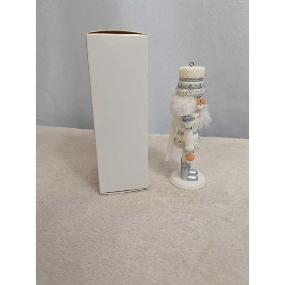 Hallmark‎ Keepsake Notable Nutcracker Ornament 2012 Silver White Christmas Decor